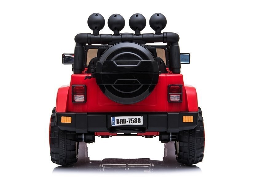 Divvietīgs bērnu elektromobilis Jeep 4x4, sarkans цена и информация | Bērnu elektroauto | 220.lv