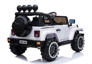 Divvietīgs bērnu elektromobilis Jeep 4x4, balts cena un informācija | Bērnu elektroauto | 220.lv