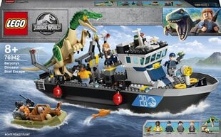 76942 LEGO® Jurassic World Dinozaura barioniksa izlaušanās no kuģa цена и информация | Конструкторы и кубики | 220.lv