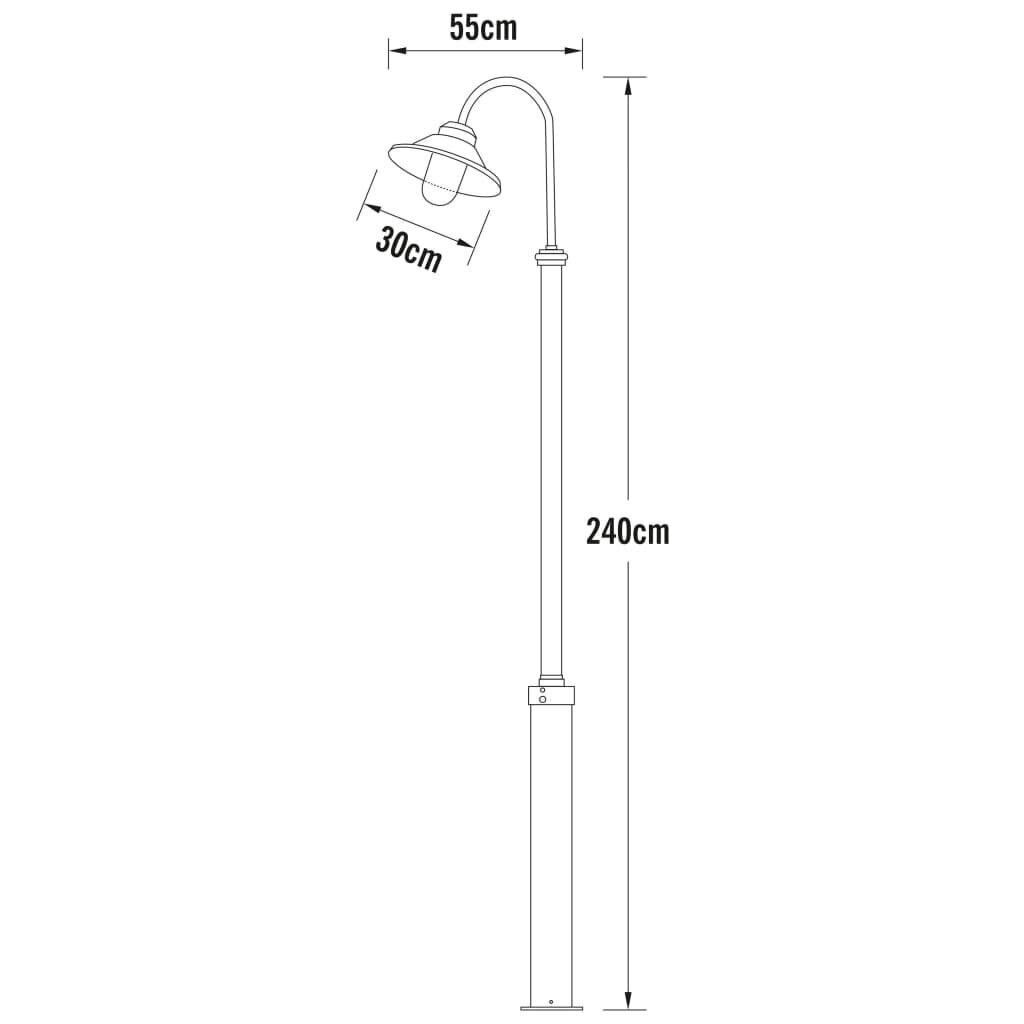 Stāvlampa (āra gaismeklis) Vega, melna cena un informācija | Āra apgaismojums | 220.lv