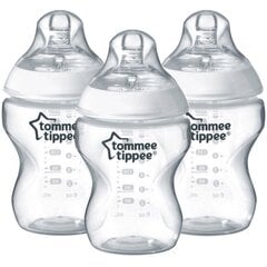 Pudelīšu komplekts Tommee Tippee Close to Nature, 3 gab. cena un informācija | Bērnu pudelītes un to aksesuāri | 220.lv