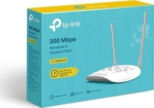 TP-LINK Access Point TL-WA801N 802.11n, 2.4, 300 Mbit цена и информация | Маршрутизаторы (роутеры) | 220.lv