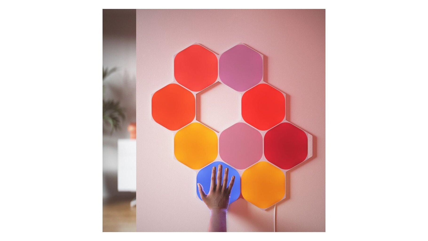 Nanoleaf Shapes Hexagons Smarter Kit (15 cena un informācija | Sienas lampas | 220.lv