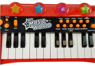 Детский синтезатор, 24 клавиши, красный цена и информация | Развивающие игрушки | 220.lv