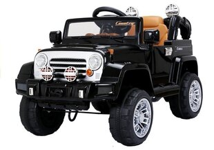 Одноместный детский электромобиль Jeep JJ245, Черный цена и информация | Электромобили для детей | 220.lv