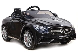 Vienvietīgs bērnu elektromobilis Mercedes S63, melns cena un informācija | Bērnu elektroauto | 220.lv