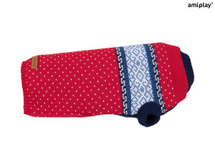 Amiplay свитер для собаки Bergen Red, 28 см цена и информация | Одежда для собак | 220.lv