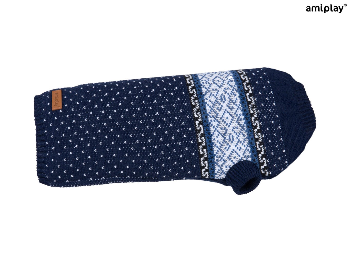 Amiplay džemperis sunim Bergen Navy Blue, 34 cm cena un informācija | Apģērbi suņiem | 220.lv