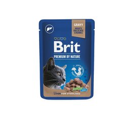 Brit Premium Liver mitra kaķu barība 100 g cena un informācija | Brit Premium Zoo preces | 220.lv