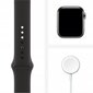 Apple Watch 6 GPS + Cellular 44mm Stainless Steel Sport Band, graphite/black (M09H3EL/A) цена и информация | Viedpulksteņi (smartwatch) | 220.lv