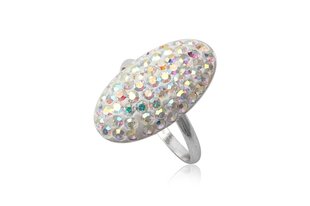 Серебряное кольцо 925 пробы, кристаллы Swarovski цена и информация | Кольца | 220.lv