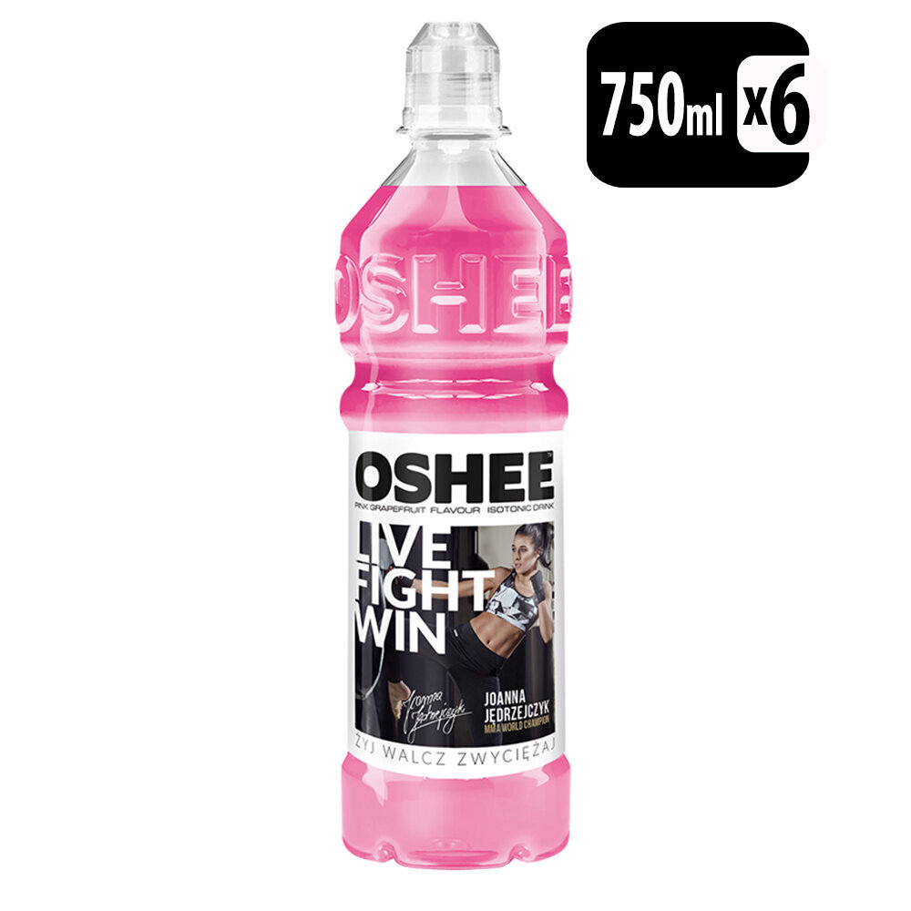 Negāzēts izotoniskais sporta dzēriens OSHEE Pink 750 ml x 6 цена и информация | Atsvaidzinoši dzērieni | 220.lv