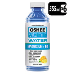 Витаминизированная вода OSHEE с магнием + витамин B6, 555 мл x 6 шт цена и информация | Прохладительные напитки | 220.lv