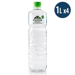 Dabiski sārmains (pH 9,4) avota ūdens Aquavia, 1 L x 4 цена и информация | Вода | 220.lv