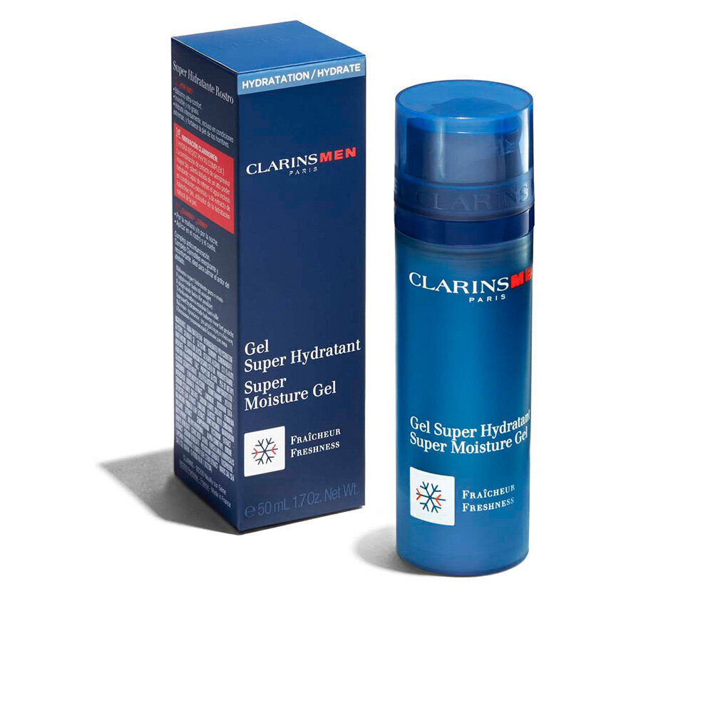 Mitrinošs sejas gels vīriešiem Clarins Men Super Moisture Freshness 50 ml цена и информация | Sejas krēmi | 220.lv