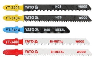 Rezerves zāģa asmeņi elektriskajam finierzāģim mix 5 gab. YATO (YT-3445) cena un informācija | Rokas instrumenti | 220.lv