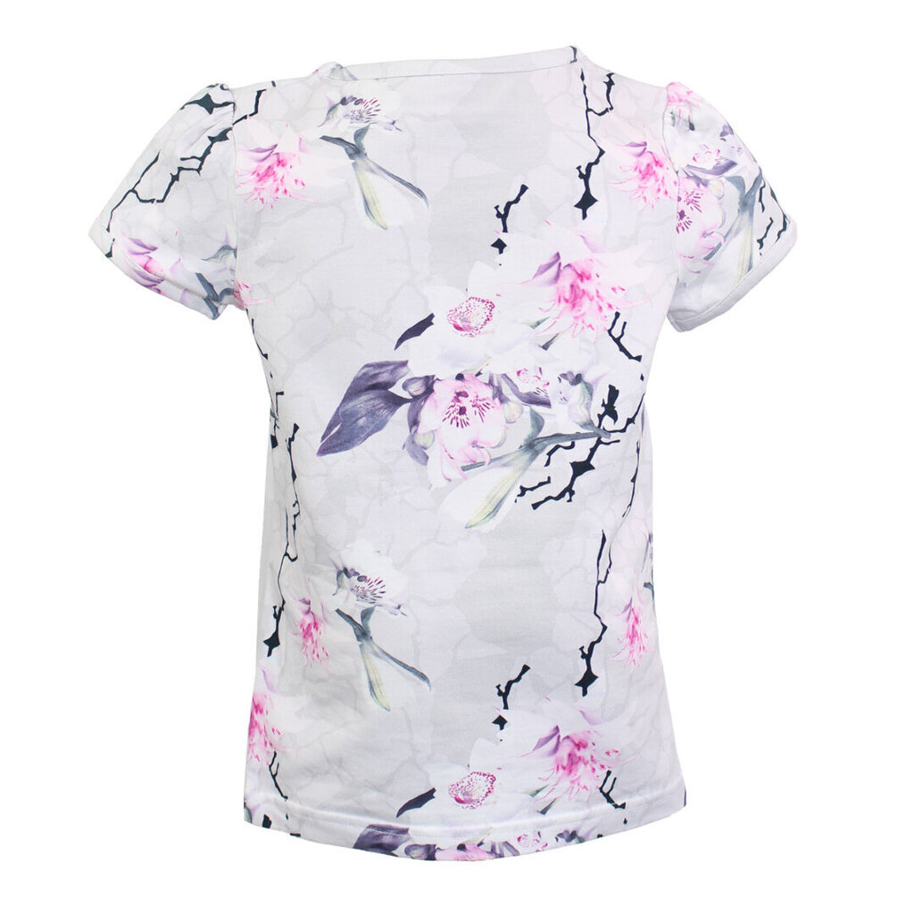 Huppa meiteņu T-krekls JADENA, baltā-zaļā krāsā 907157570 cena un informācija | Krekli, bodiji, blūzes meitenēm | 220.lv