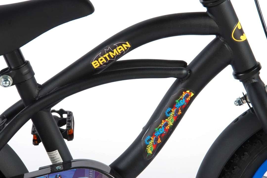 Bērnu velosipēds Batman, 12”, melns цена и информация | Velosipēdi | 220.lv