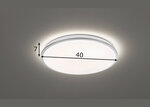 Griestu lampa Jaso LED, sudrabaina toņa/balta, 22 W/2500 lm