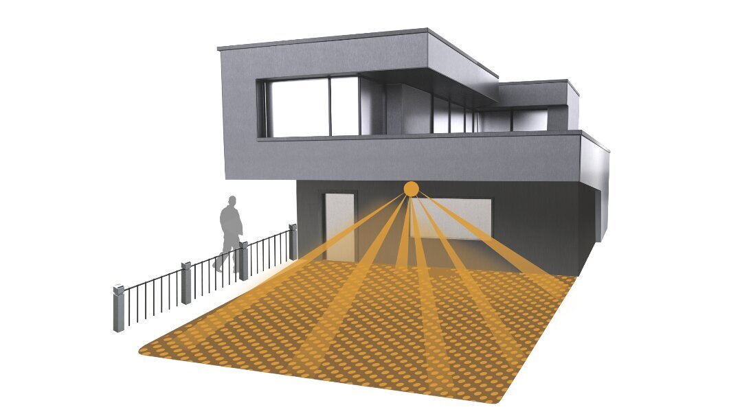 Āra gaismeklis ar sensoru DL VARIO QUATTRO LED antracīts цена и информация | Āra apgaismojums | 220.lv