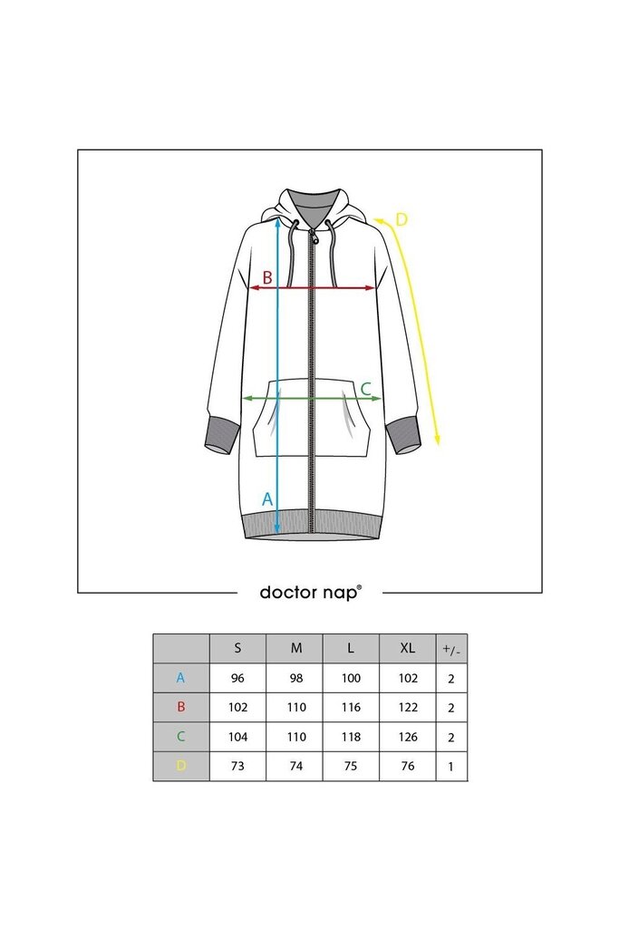 Kokvilnas Doctor Nap halāts ar rāvējslēdzēju PM.4315 cena un informācija | Sieviešu halāti | 220.lv