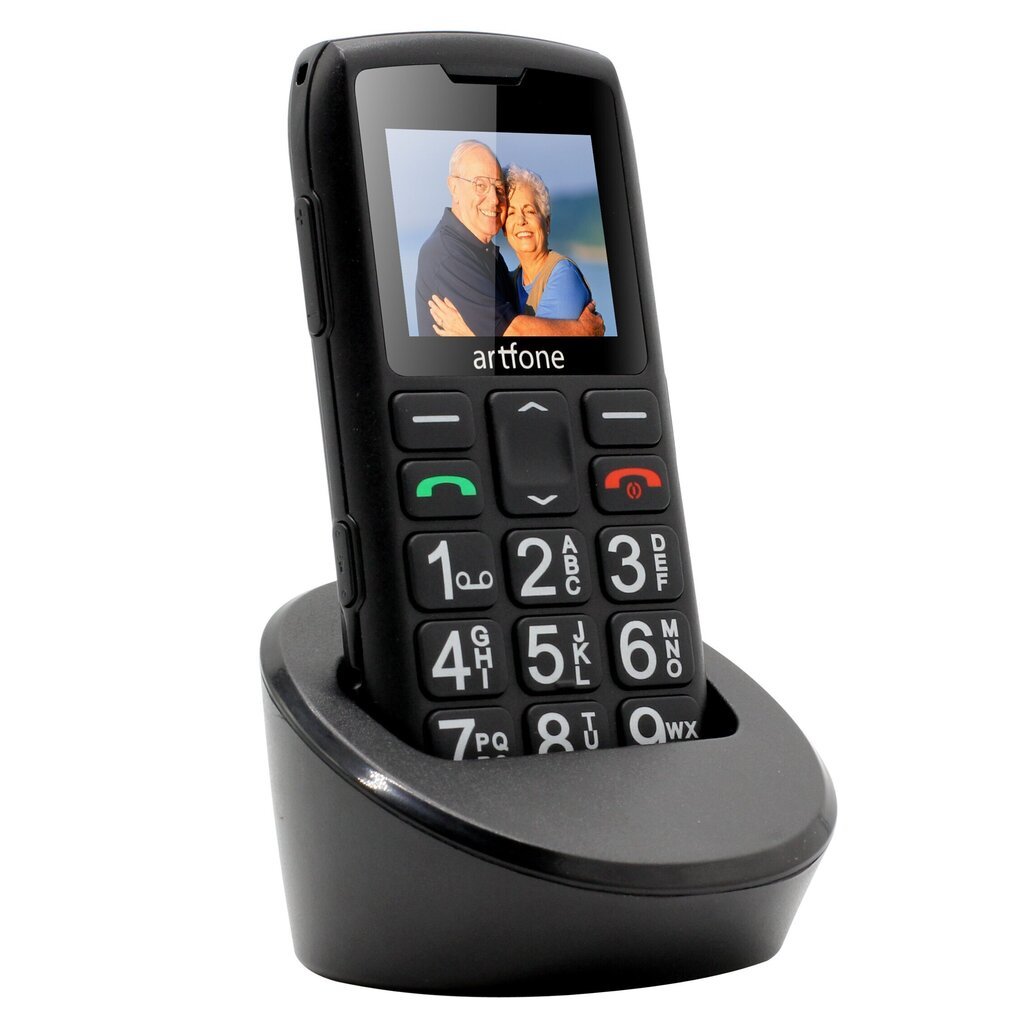 Senioru tālrunis Artfone C1+, Dual SIM Black цена и информация | Mobilie telefoni | 220.lv