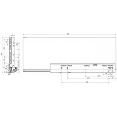 Atvilktnes malas, H = 172, L = 500 mm, SLIM tips, pilnībā izvirzāmas, vienmērīgi izvelkamas, baltas cena un informācija | Atvilktnes, veļas kastes | 220.lv