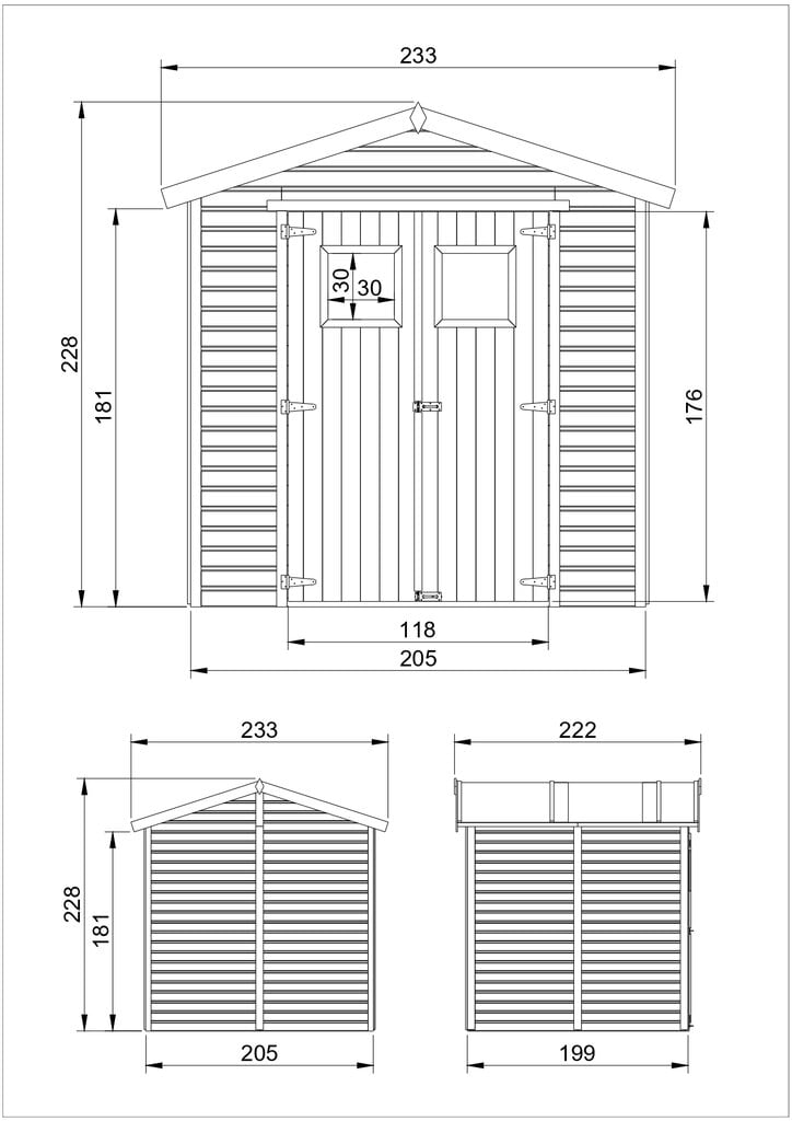 Koka dārza mājiņa / instrumentu novietne Timbela M351 цена и информация | Dārza mājiņas, šķūņi, malkas nojumes | 220.lv