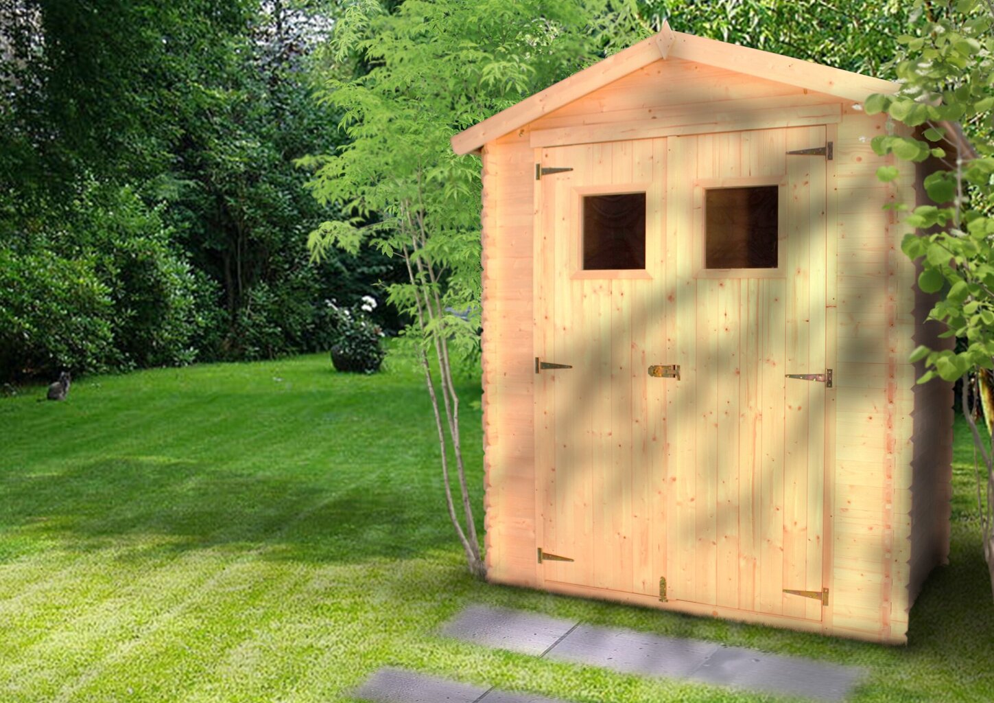 Koka dārza mājiņa / instrumentu novietne Timbela M367 + grīda cena un informācija | Dārza mājiņas, šķūņi, malkas nojumes | 220.lv