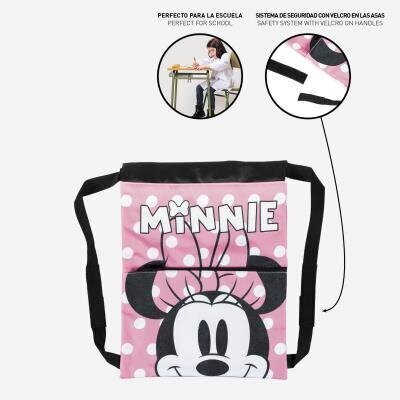 Bērnu mugursoma Minnie Mouse, rozā (27 x 33 x 1 cm) cena un informācija | Bērnu aksesuāri | 220.lv