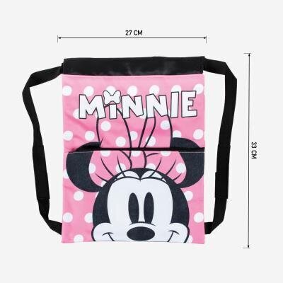 Bērnu mugursoma Minnie Mouse, rozā (27 x 33 x 1 cm) cena un informācija | Bērnu aksesuāri | 220.lv