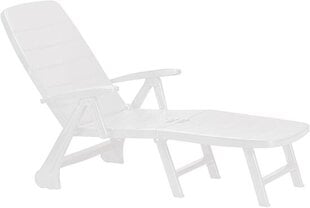 Sauļošanās krēsls Roma, balts cena un informācija | Sauļošanās krēsli | 220.lv