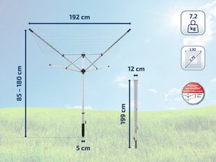 LEIFHEIT Veļas žāvētājs rotējošs LinoLift 600 QuickStart 2020 цена и информация | Сушка белья | 220.lv