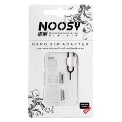 Adapteris Noosy Nano Micro Sim, 3In1 komplekts цена и информация | Аксессуары для телефонов | 220.lv