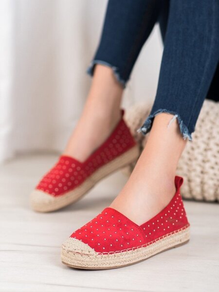 Sieviešu zempapēžu apavi, sarkanā krāsā 890936144 internetā