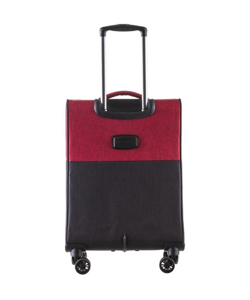 Puccini ceļojumu koferis Malmo, melnā/sarkanā krāsā cena un informācija | Koferi, ceļojumu somas | 220.lv