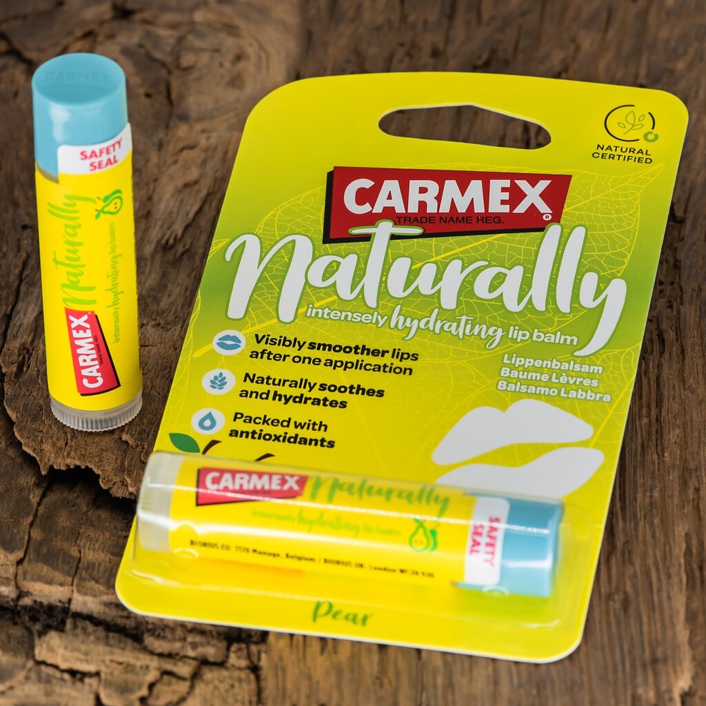 Carmex Naturally Pear Stick - lūpu balzams cena un informācija | Lūpu krāsas, balzāmi, spīdumi, vazelīns | 220.lv