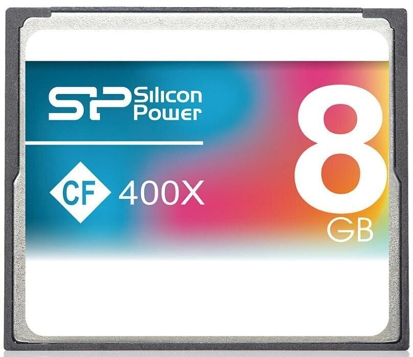 Silicon Power atmiņas karte CF 8GB 400x cena un informācija | Atmiņas kartes fotokamerām | 220.lv