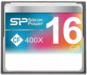 Silicon Power atmiņas karte CF 16GB 400x cena un informācija | Atmiņas kartes fotokamerām | 220.lv