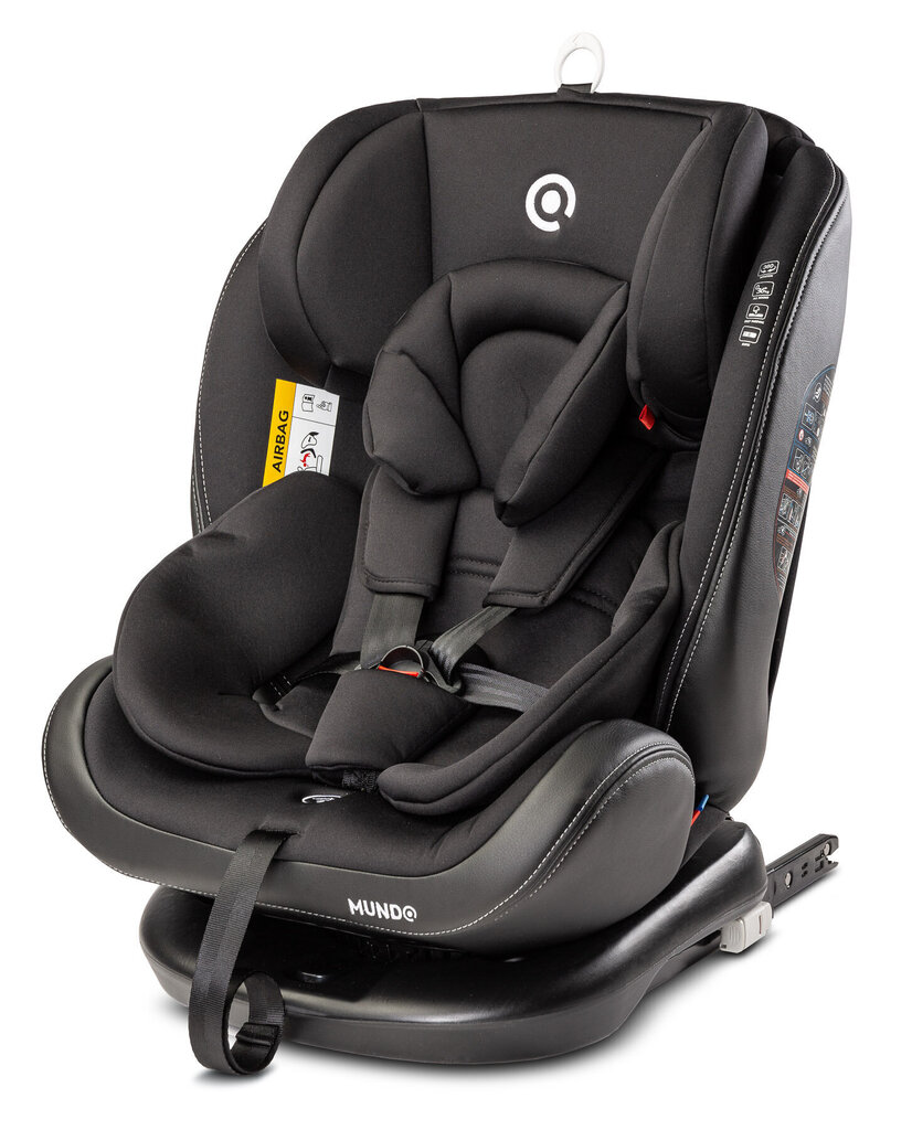 Autokrēsliņš Caretero Mundo, 0-36 kg Isofix 360°, black cena un informācija | Autokrēsliņi | 220.lv