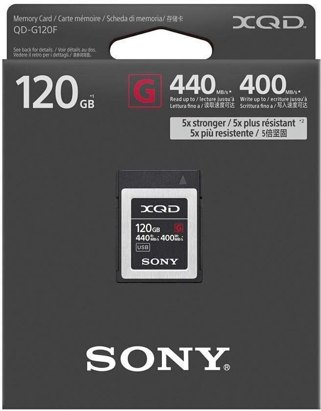 Sony atmiņas karte XQD G 120GB 440/400MB/s цена и информация | Atmiņas kartes mobilajiem telefoniem | 220.lv