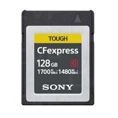 Карта памяти Sony CFexpress 128 Гб, Tough 1700/1480MB/s цена и информация | Карты памяти для фотоаппаратов | 220.lv