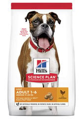 Hills suņu barība Light vidēja izmēra šķirnēm, vista, 14 kg cena un informācija | Sausā barība suņiem | 220.lv