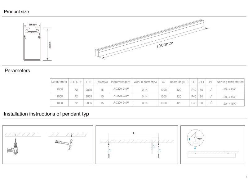 LED griestu lampa G.LUX GR-LED11-15,5 W LINE цена и информация | Griestu lampas | 220.lv