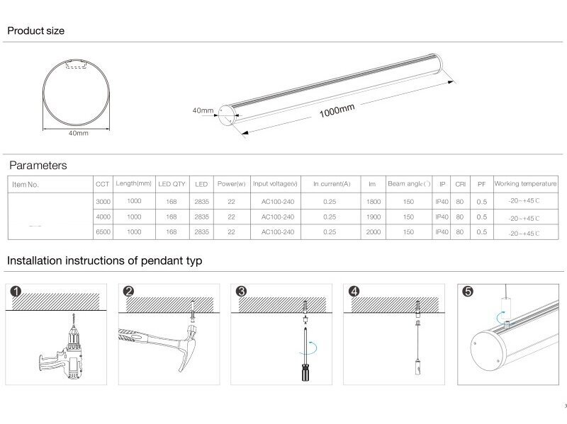 LED griestu lampa G.LUX GR-LED10-22 W LINE cena un informācija | Griestu lampas | 220.lv