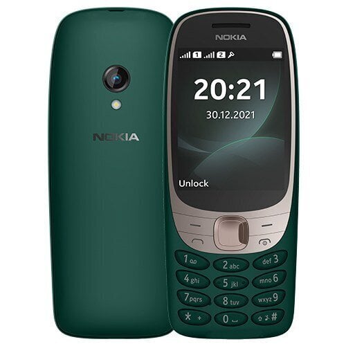 Nokia 6310, 8 MB, Dual SIM, zaļa цена и информация | Mobilie telefoni | 220.lv