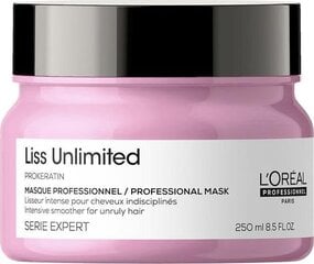 Маска для непослушных волос L'Oreal Professionnel Serie Expert Liss Unlimited, 250 мл цена и информация | Распылите крем-спрей на волосы на расстоянии 20-25 см, расчешите их расческой. | 220.lv