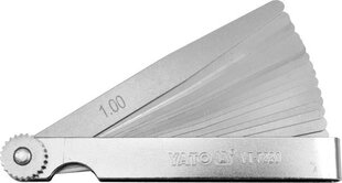 Kalibrēšanas komplekts 100x10 mm, 0,02-1,00 mm (17gab.) YATO cena un informācija | Rokas instrumenti | 220.lv