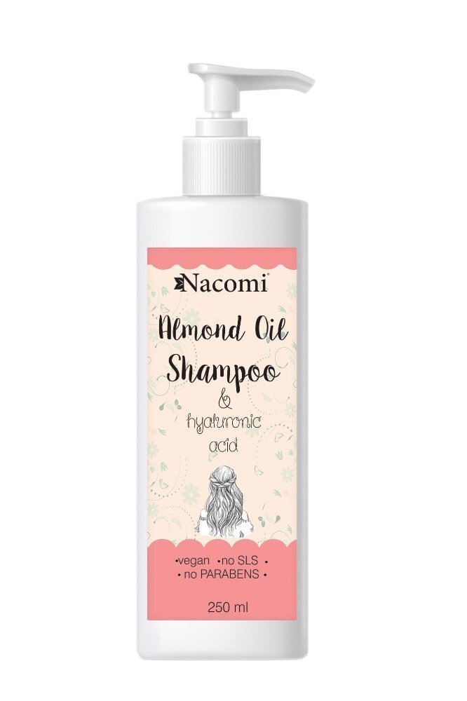 Nacomi Almond Oil šampūns 250 ml cena un informācija | Šampūni | 220.lv