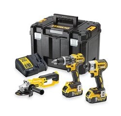 Бесщеточная аккумуляторная дрель ударного действия DeWalt 18V DCK383P2T, 18Вт/5,0Ач цена и информация | Механические инструменты | 220.lv